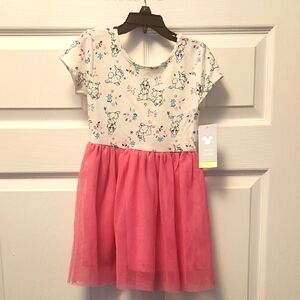 Disney Jumping Beans Thumper White And Pink Dress Size 4T
